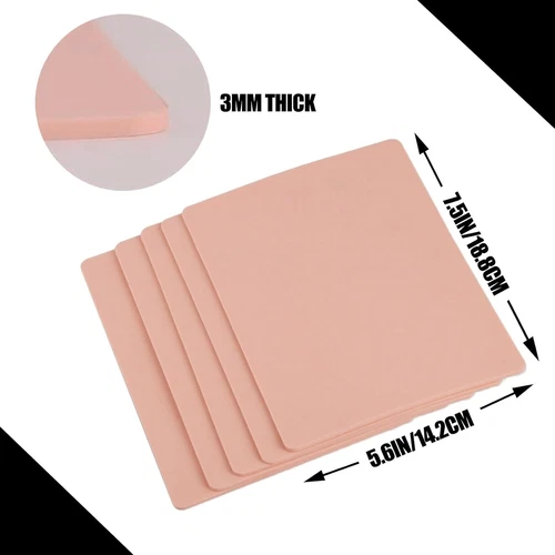 3MM Tattoo Practice Skin - Beoncall 10Pcs Thick Tattoo Fake Skin 8X6'' Blank image 3