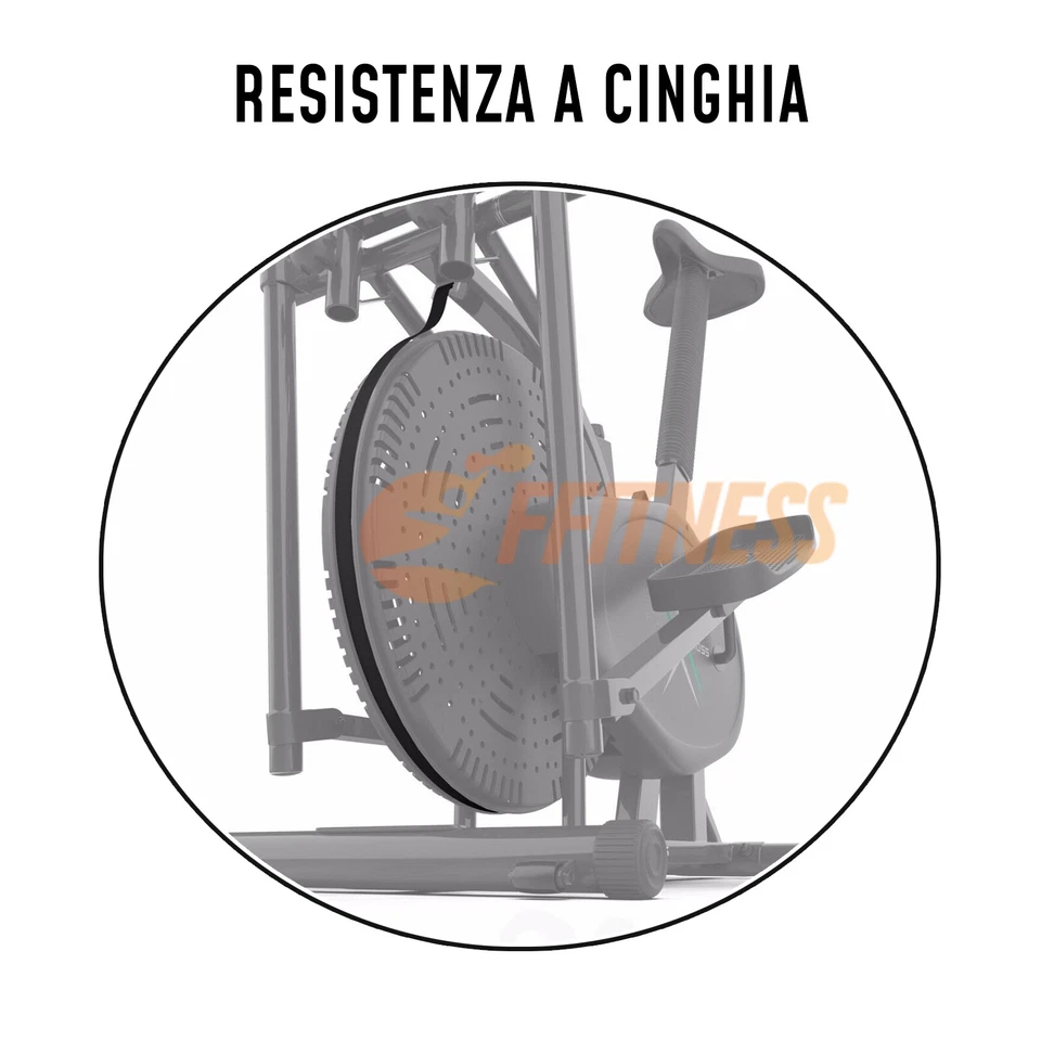 CYCLETTE ELLITTICA BICICLETTA DA CAMERA TRAINER WORKOUT ALLENAMENTO AIR BIKE - Immagine 3 di 4