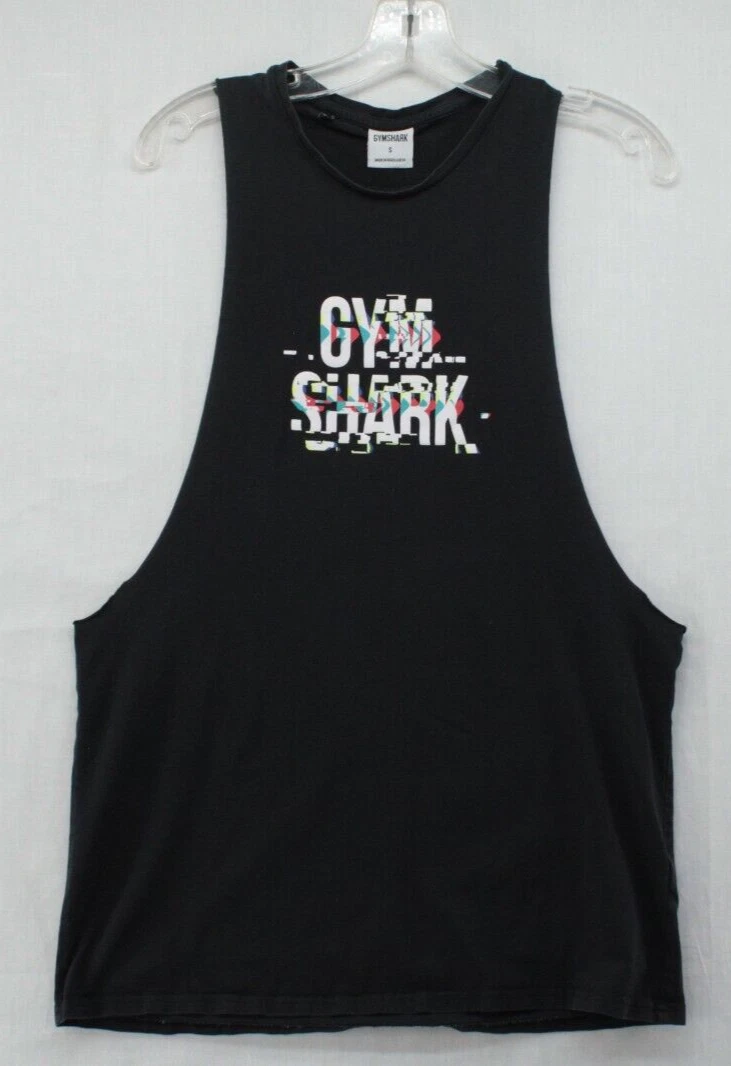 gymshark muscle cotton blend graphic tank-top