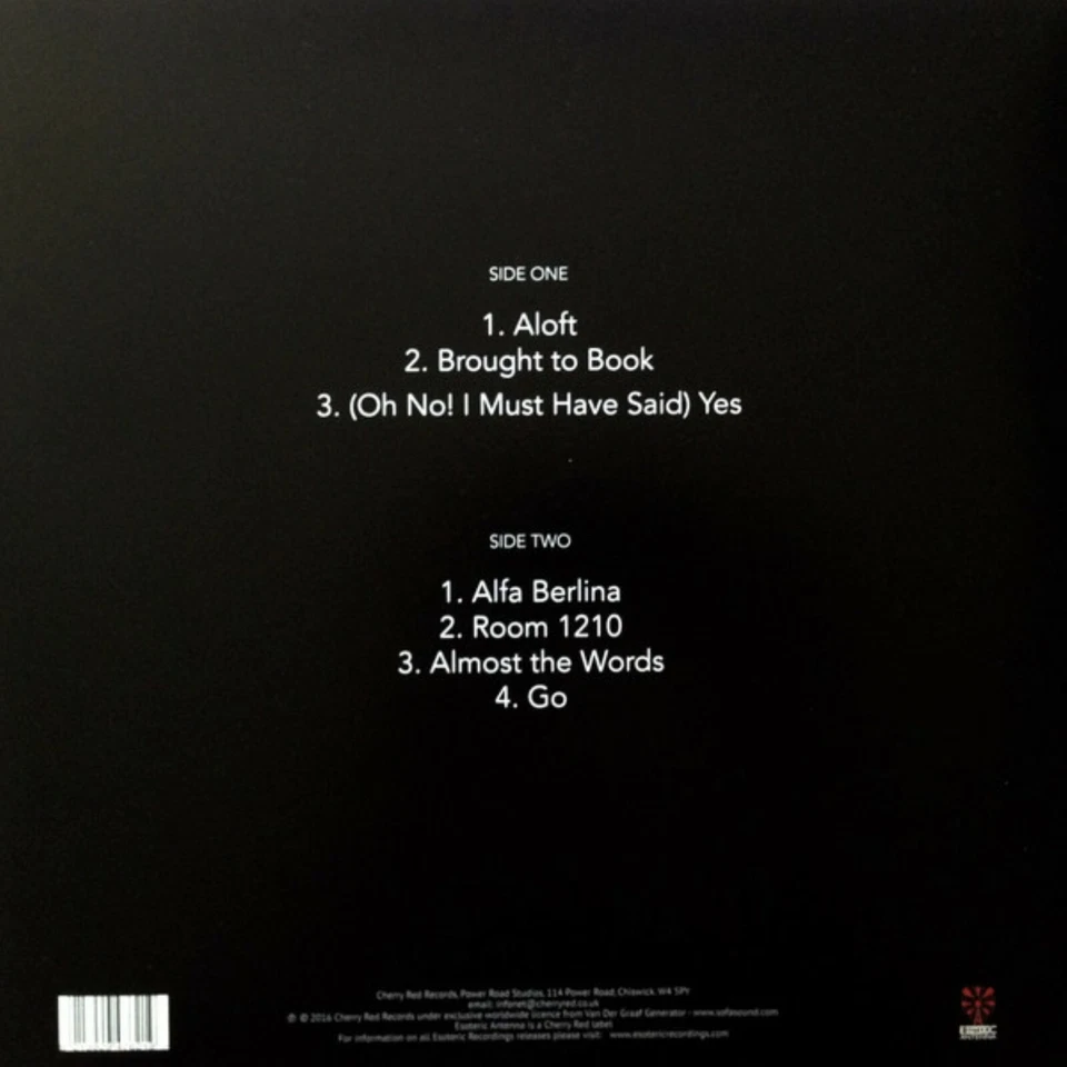 VAN DER GRAAF GENERATOR Do Not Disturb ESOTERIC RECORDS Sealed 180 Gram Vinyl LP - Image 2 of 2