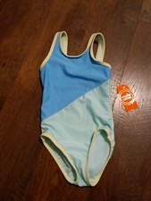 Wonder Nation Little Girls 1p Swimsuit Size XS 4-5 Blues  Yellow NWT