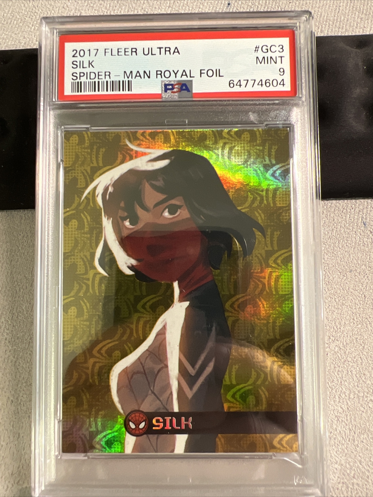 2017 Fleer Ultra Marvel Spider-Man Royal Foil SILK /99 #GC23 POP 4 None Higher