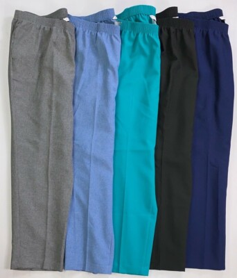 #ad Women#x27;s Plus Size Allison Daley Feathertouch Polyester Classic Pull On Pants $19.99