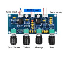 NEW Digital Amplifiers Board NE5532 Tone board Preamp Pre-amp With Treble Bass