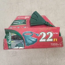 Westinghouse 3-Outlet Indoor/Outdoor Extension Cords, Green, 22Ft,   