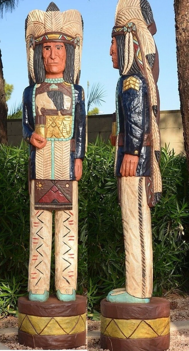 Cigar Store Wooden Indian In Us Native American Sculptures (1935