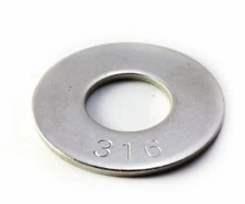 316 Stainless Steel Flat Washer 1/2 ID x 1.062 OD , Qty 100 pcs Pack