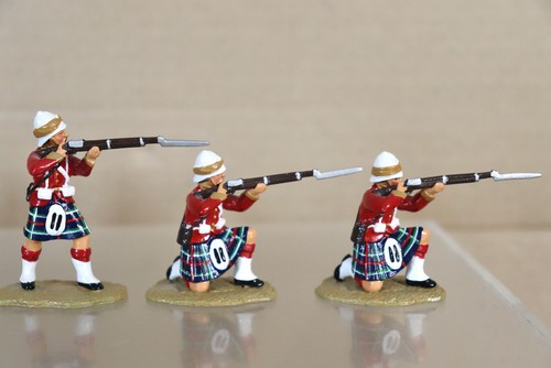 TROPHY MINIATURES 4V DS12 EGYPT & SUDAN WAR SEAFORTH HIGHLANDERS FIRING pjm - Picture 3 of 9