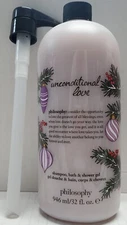 New! Philosophy Uncondition Love Shampoo, Bath & Shower Gel 32oz W Pump