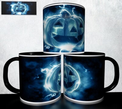 Mug Halloween Citrouille - Céramique, 325 Ml | Blanc, Motif Citrouille 2772 | Neuf, Personnalisable ?