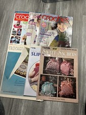 Lot of 6 Crochet Pattern Book Assortment