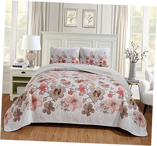 Home Collection 3pc King/Cal King Over Size King/California King Coral