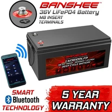 Banshee 36V 100Ah LiFePO4 Lithium Battery for Golf Cart Marine Solar Motorhome