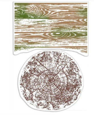 wood bark clear stamps stamping texture card making clay FAST Free Ship