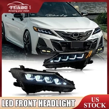 Full LED Headlights For 2018-2024 Toyota Camry SE XSE LE XLE TRD Headlamps Pair