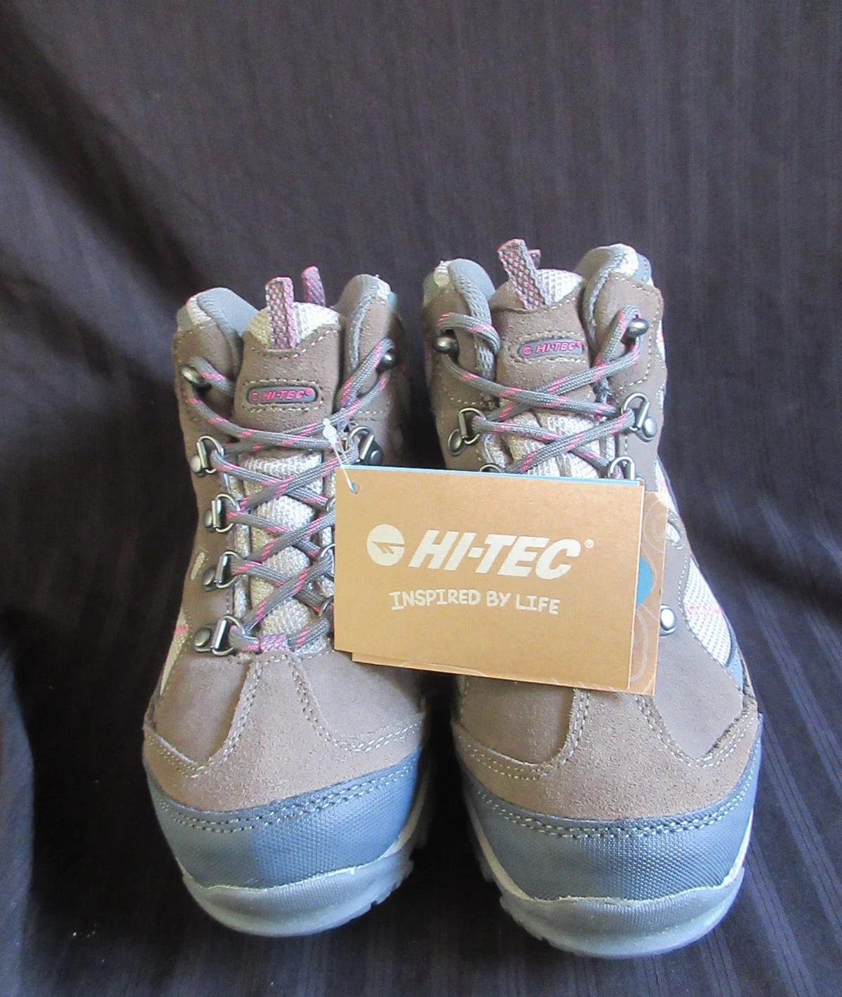HI-TEC RENEGADE TRAIL HOT GREY/WARM GREY ROSE HIKING BOOTS UK 3 NEW BOXED UNWORN