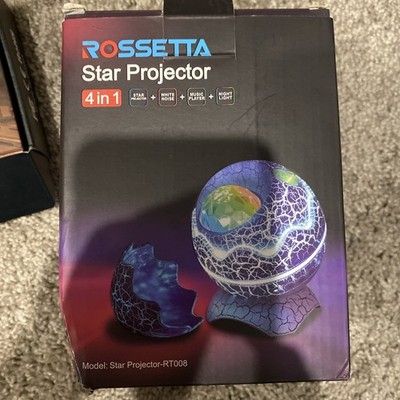 Rossetta Star Galaxy Projector 1.0 for Bedroom, White Noise Bluetooth Speaker