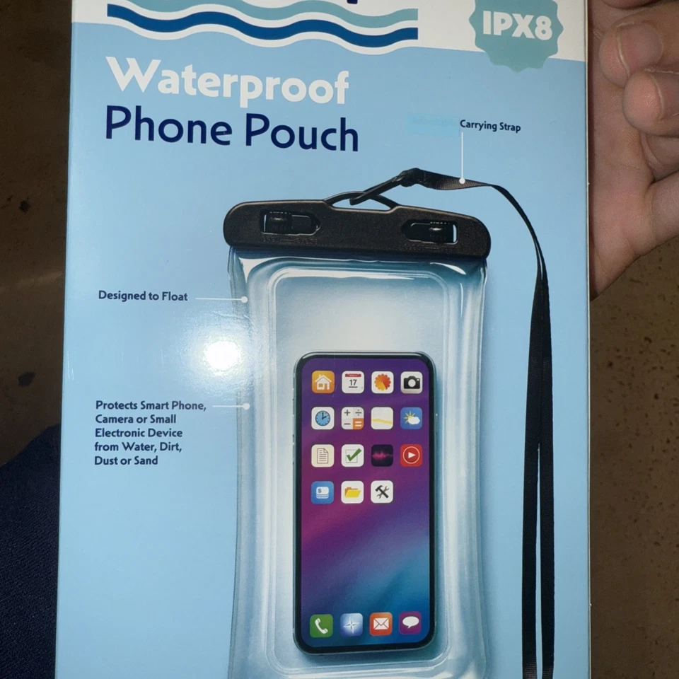 Bolsa universal impermeable para teléfono Bluescape; negra y transparente Foto 2 de 2