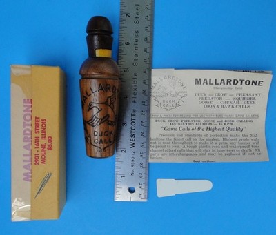 Vintage Mallardtone Duck Call W/Instructions, Extra Reed, & Original Box