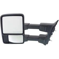 Tow Mirror For 2008-2010 Ford F-250 Super Duty Driver Manual Fold Textured Black