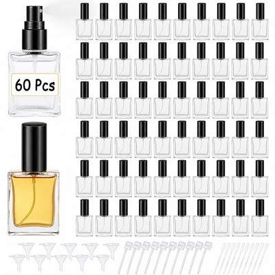 60 Pcs 15ml Mini Glass Spray Bottles Empty Travel Size Bottles for Liquids