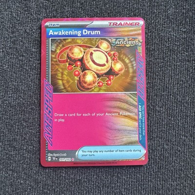  Pokemon Karte Zeitliche Kräfte - Erwecktrommel #141/162 NM - Makellos
