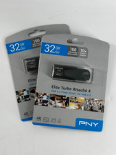  2 PNY Elite Turbo Attache 4 32GB USB 3.0 Flash Drive Bundle