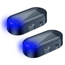 ELECTOP Car Solar Power Simulated Dummy Alarm, Anti-Theft LED Flashing Security