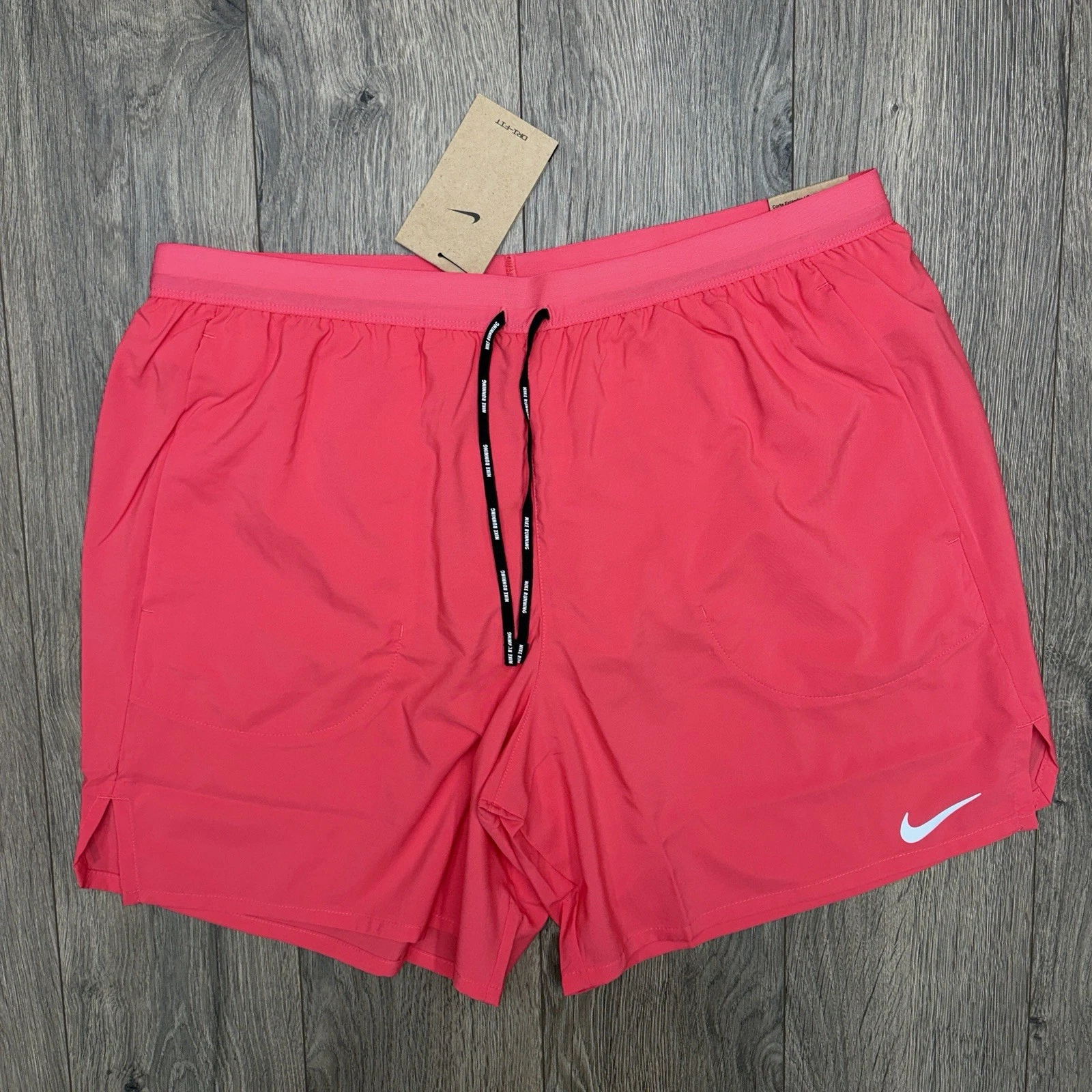Nike Running Shorts Size Large Mens Pink Flex Stride 7" Brief Lined Dri Fit $58