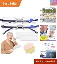 Anti-Blue Light Presbyopia Glasses Auto Zoom Smart Look Far and Near for Read...