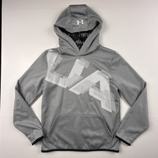 Under Armour Youth Boys YXL Pullover Hoodie Sweatshirt Coldgear Gray