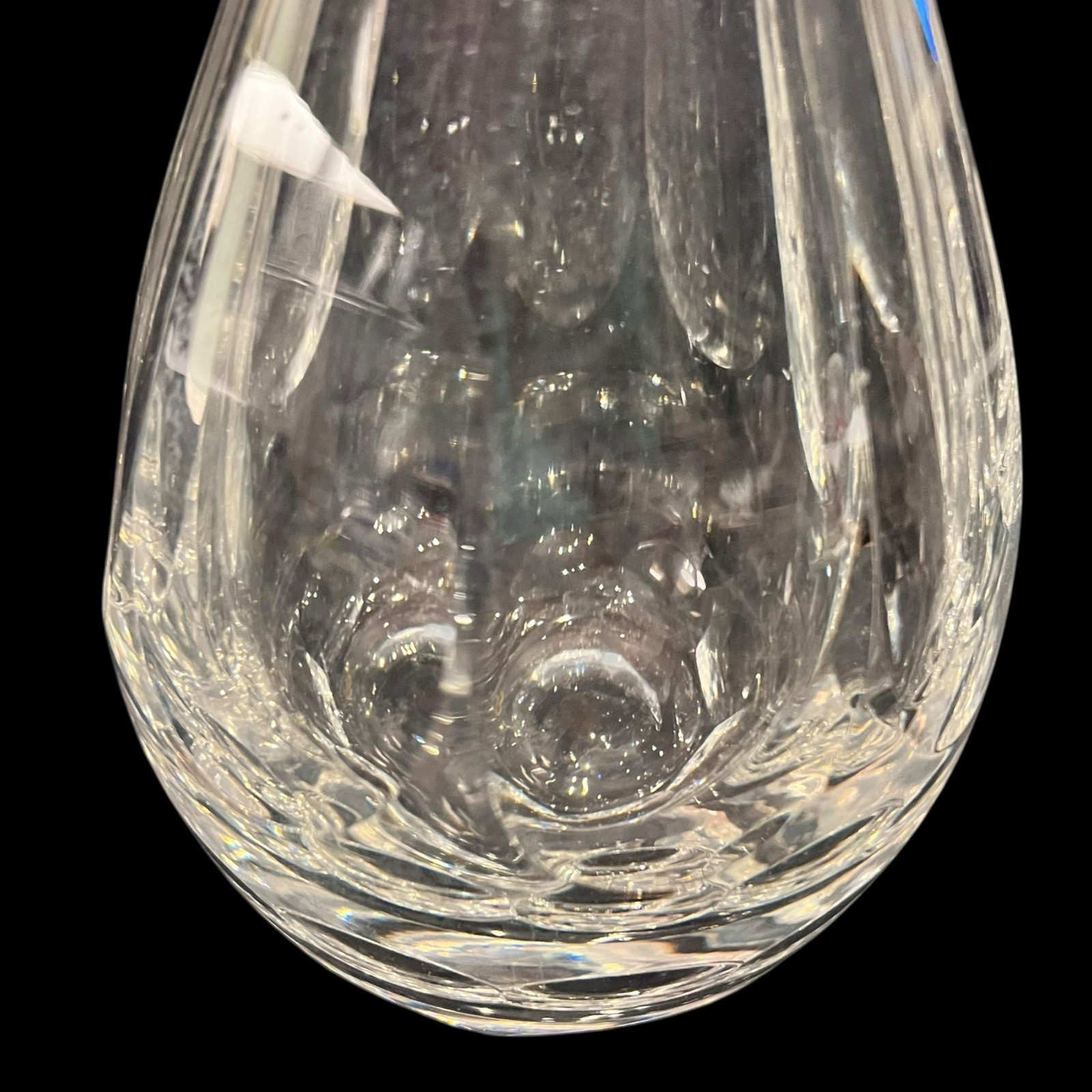 Vintage Heavy Hand Cut Crystal Glass Decanter W/Stopper Liquor 13”