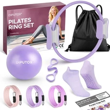 Pilates Ring Kit for , Pilates Equipment , Home Workout Set with Circle, Mini...