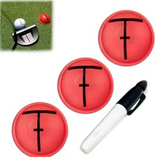 3-Pack Impact Ball Liner - Golf Ball Line Drawing Marker Golf Ball Marking Tool