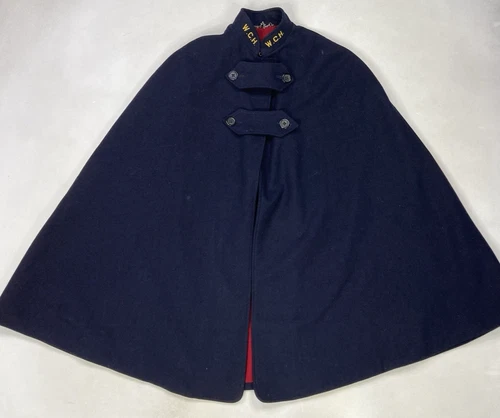 VINTAGE World War II Era Nurse Wool Cloak Cape WCH Military Marvin Neitzel Corp
