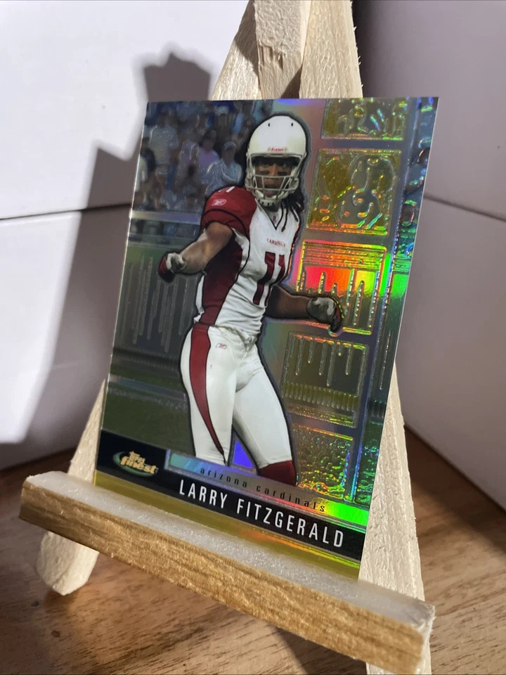 2008 Larry Fitzgerald Topps Finest Gold Refractor 22/50 #59 Cardinals Look! - Image 4 of 4