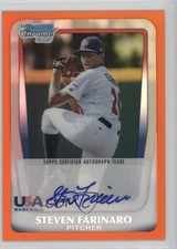 2011 Bowman Draft Orange Refractor 10/25 Steven Farinaro #AA-SF Auto 0t3