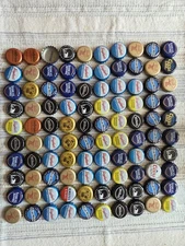100 Beer Bottle Caps No Dents Many Brands Sam Adam's Yuingling Leinenkugel Lot 1
