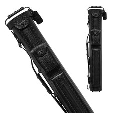 INSTROKE 3X5 POOL CUE CASE ALL BLACK LEATHER BUILT SOLID BRAND NEW FREE SHIPPING