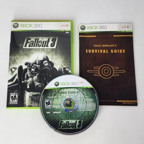 Fallout 3 (Microsoft Xbox 360, 2008) Complete with Manual CIB - EXCELLENT SHAPE!