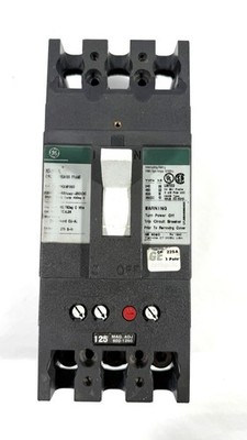 GE 225 Amp Industrial Circuit Breaker 3 Pole 600 VAC TFK236F000 W/ 125 Amp Trip