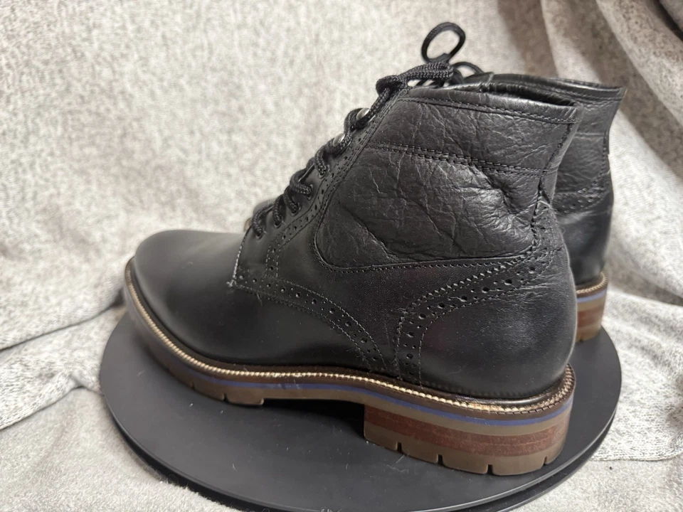 Increíble nueva bota para hombre Johnson & Murphy forrada en piel de oveja talla 9 de cuero impermeable. Foto 3 de 4