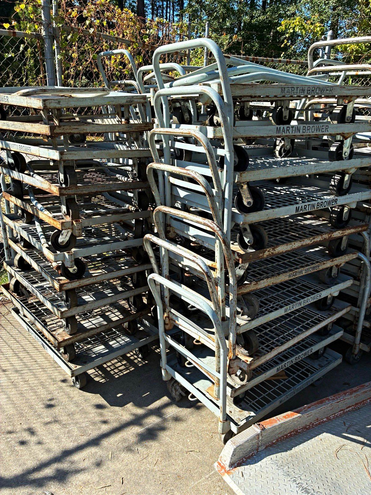 Martin Brower Full Height Open Metal Bakery Sheet Pan Rack Cart