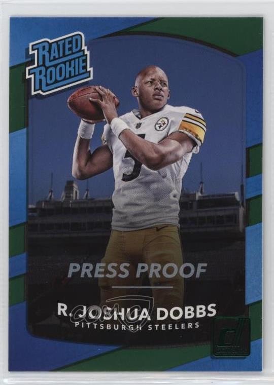 2017 Panini Donruss Rated Press Proof Green R Joshua Dobbs #331 Rookie RC 0f6