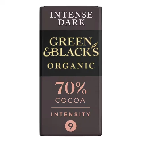 Green & Black's Organic 70% Dark Chocolate Bar 90g pack of 10