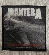 Pantera Vulgar Display Of Power Large Back Patch 4” X 4 “ Black
