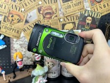 Olympus TG-870 Tough Camera Green 16MP 5x Zoom Flip Screen Filters