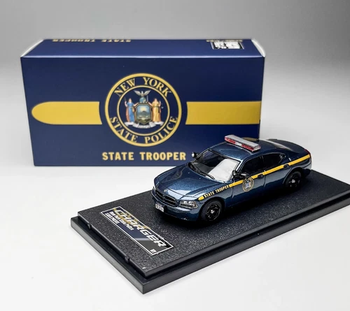 Rollin 1:64 2008 Blue NYSP Police Charger Muscle Model Diecast Metal Car - Picture 8 of 8