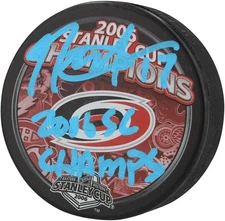 Autographed Rod Brind'Amour Hurricanes Puck Fanatics Authentic COA Item#14351421