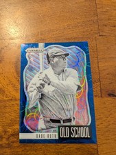 2021 Panini Prizm #OS-1 Babe Ruth Old School Navy Blue Kaleidoscope Prizm #/35